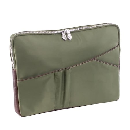 McKlein USA 18331 14 In. Crescent Nylon Laptop Sleeve; Green